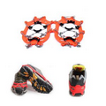 Anti-Slip Ice Traction Grips Cleats Silicone Crampons - Stainless Steel Chain With 8 Teeth